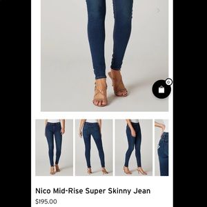 Hudson Mid-rise skinny jeans